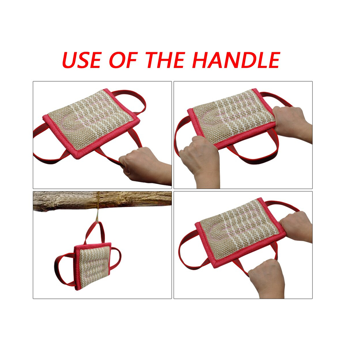 3-Handle Dog Training Tug Pillow DTT003