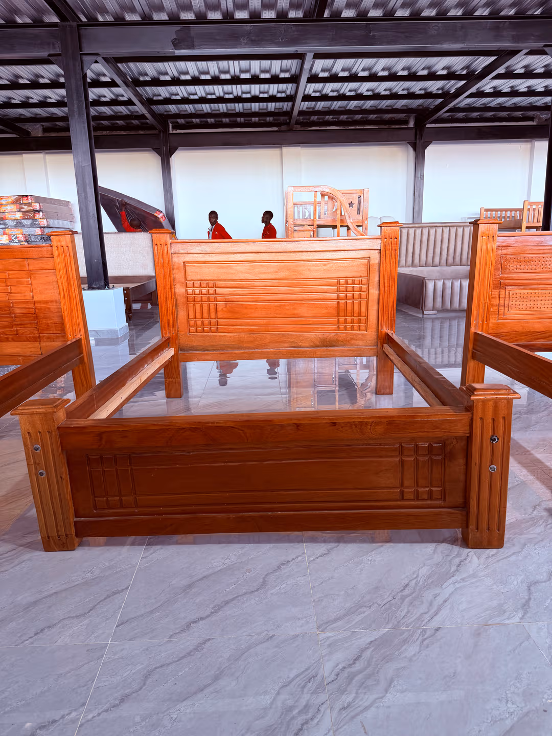 Solid mahogany bed