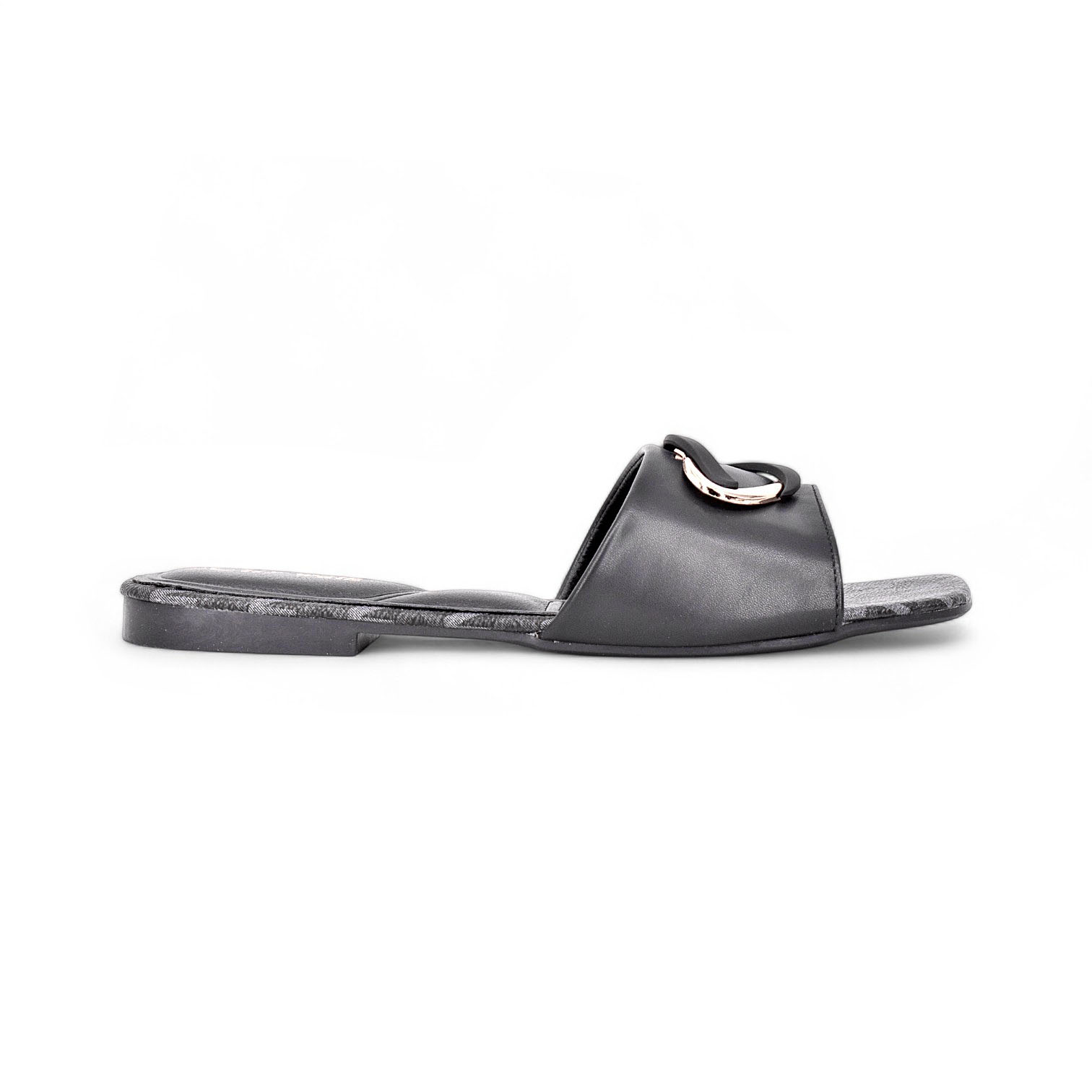 Elegant Black Slip-On Women Sandals – FL626