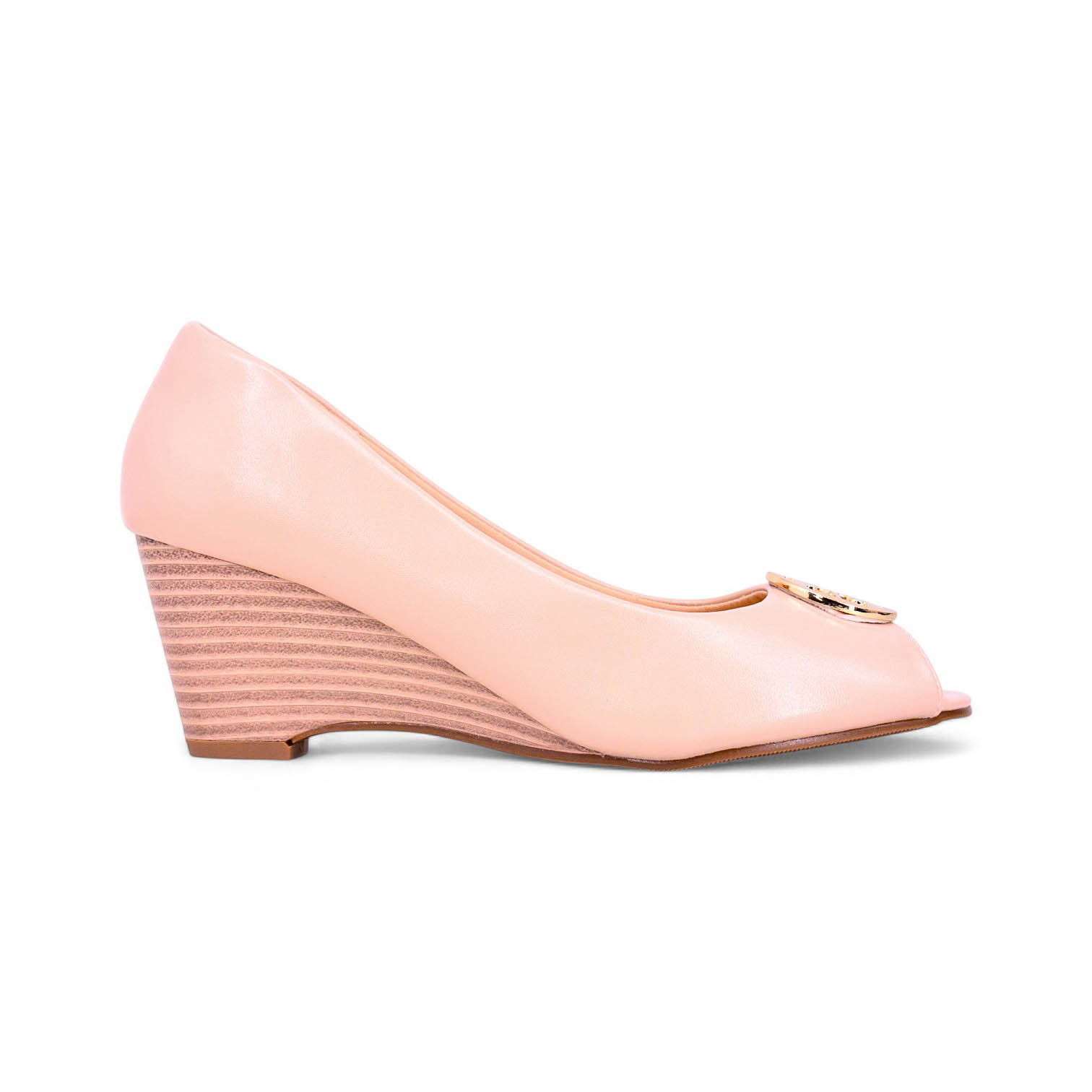 Ladies Leather Wedge Shoes-CT936